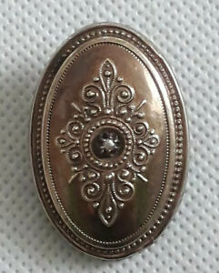【送料無料】ジュエリー・アクセサリー プリティアンティークゴールドダブルブローチメダリオンassez antique golddouble broche medaillon pour photos j