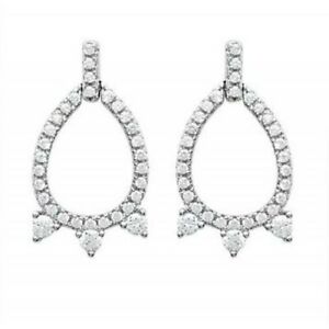 【送料無料】ジュエリー・アクセサリー イヤリングロディエジルコニウムboucles doreilles en argent massif 925000 rhodie gouttes ovales pave zirconium
