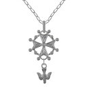 ジュエリー・アクセサリー シルバーユグノートプロテスタントクロスネックレスチョイスロングールcollier croix protestante huguenote en argent 925 longueur au choix neuf