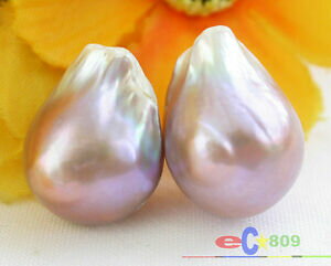 【送料無料】ジュエリー・アクセサリー ネイチャーラベンダーケシイヤリングp3397 unusual 20mm nature lavender keshi reborn pearl earring