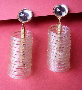 【送料無料】ジュエリー・アクセサリー イヤリングクリッププレキシメタルドーレ120 boucles doreille clips plexi et metal dore