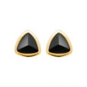 【送料無料】ジュエリー・アクセサリー メッキチップアゲートpuces doreilles en plaque or triangle en agate noire(4)