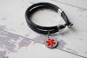 ジュエリー・アクセサリー ソスブレスレットalerte medicale sos bracelet medicale urgence gravure gratuite