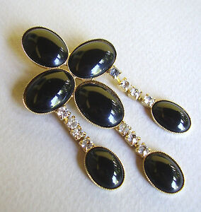 【送料無料】ジュエリー・アクセサリー メタルピンドーレブラックカボションス402 broche metal dore cabochons noirs
