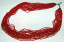 ジュエリー・アクセサリー ビーズサンゴネックレスcollier ancien a plusieurs rangs en perles rouges ressembme a du corail