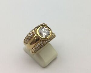 【送料無料】ジュエリー・アクセサリー ソリッドシルバーフェルメイユリングゴールドプレートサイズミクロンbague en vermeil argent massif et plaque or 18k 10 microns neuve en taille 53