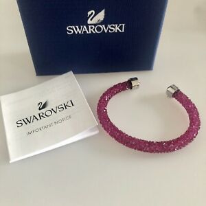 ジュエリー・アクセサリー スワロフスキージョンククリスタルローゼズナインオーセンティックbracelet swarovski jonc cristaux roses neuf authentique