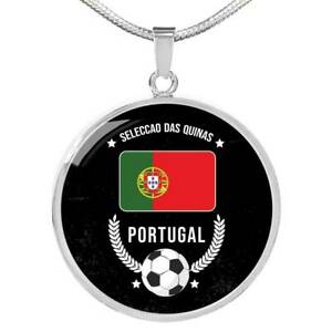 【送料無料】ジュエリー・アクセサリー ポルトガルサッカーサークルスチールカラーゴルportugal drapeau amp; foot football cercle collier acier inoxydable ou 18k gol