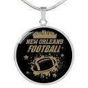 ジュエリー・アクセサリー ナインオーリンズフットボールファンテールスポーツサークルスチールカラーneuf orleans football eventail sports cercle collier acier inoxydable ou 18k g