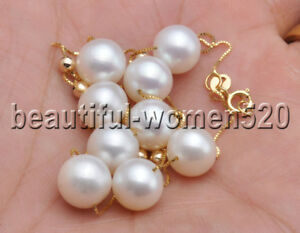 ̵ۥ奨꡼꡼ ۥ磻ȥ饦ɥѡ륽åɥɥ󥤥z7806 18 9mm white round akoya pearl 14k solid gold chain 18inch