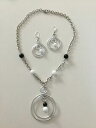 【送料無料】ジュエリー・アクセサリー イヤリングアルミニウムオニレックスアゲートホワイトcollier et boucles doreilles la aluminium longue 50 cm avec onyx et agate blanc