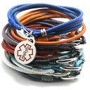 ジュエリー・アクセサリー アラートレザーブレスレットナパcreateur qualite alerte medicale cuir bracelet pour elle 12 couleurs napa