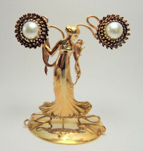 hokushinの【送料無料】ジュエリー・アクセサリー ラフィナティオレッキーニクラシフィアクリップフィオーレペルスタイルアンニraffinati orecchini classici a clip fiore perle stile anni 50 per signora｜アングル3