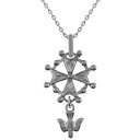 ジュエリー・アクセサリー シルバーローディエユグノートプロテスタントクロスネックレスcollier croix protestante huguenote en argent 925 rhodie longueur au choix