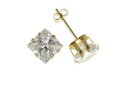 【送料無料】ジュエリー・アクセサリー ゴールドスクエアジルコンキュービクイヤリング9ct or 8mm carre zircon cubique boucles doreilles(4)