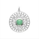 yzWG[EANZT[ Vo[WGT[NAx`y_gpendentif en argent rhodie cercle en dentelle et aventurine veritable