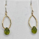 【送料無料】ジュエリー・アクセサリー ナチュラルグリーンペリドットブリオレットイヤリングnaturel vert peridot briolette amp;14k boucles doreilles 200867