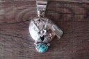 【送料無料】ジュエリー・アクセサリー ナバホシルバースターリングターコイズアルケベアペンダントnavajo argent sterling turquoise arque ours pendentif(4)