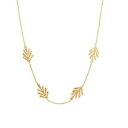 yzWG[EANZT[ `F[lbNXbLcollier chaine avec 4 petites feuilles plaque or jungle