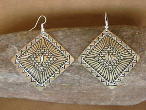 【送料無料】ジュエリー・アクセサリー ネイティブアメリカンシルバースターリングメインスタンプイヤリングnative americain argent sterling main estampe boucles doreilles par