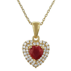 ジュエリー・アクセサリー ゴールドメッキハートネックレスルビージルコニウムチョイスロングールcollier coeur plaque or 18ct, rubis et zirconium longueur au choix femme