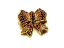 yzWG[EANZT[ j[ib`u[`{EXg[u[`bijou alliage dore et strass broche n?ud signee nina ricci brooch