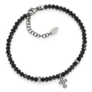 【送料無料】ジュエリー・アクセサリー アルジェントブルニトコンクローチェジルコナータブラチャレドナアメンペピテポプチュヌbracciale donna amen pepite in argento 925 brunito con croce zirconata popcnu
