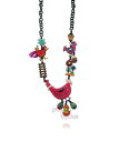 yzWG[EANZT[ WG[`LlbNX`LtNVAlol bijoux collier poule poulette fuchsia