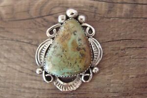 ジュエリー・アクセサリー ナバホシルバースターリングターコイズペンダントアルバートクリーブランドnavajo argent sterling turquoise pendentif albert cleveland