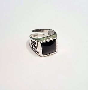 【送料無料】ジュエリー・アクセサリー ジェルバアルジェントエオニツェネロアートアネロクアドラトgerba anello quadrato in argento e onice nero art 2038