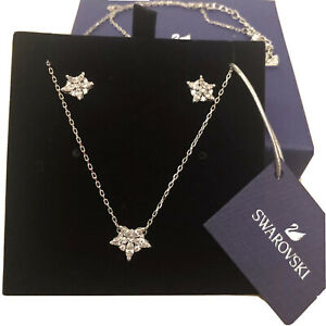 【送料無料】ジュエリー・アクセサリー ネックレスイヤリングスワロフスキーシルバークリスタルparure collier boucles d’oreilles swarovski argente cristaux neuf authentique