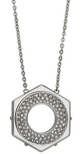 ̵ۥ奨꡼꡼ եܥȥ顼swarovski acier inoxydable reversible boulon collier pour femmes 5096635