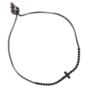 【送料無料】ジュエリー・アクセサリー シルバーロゼブレスレットアーメンクロスホワイトジルコンbracelet rose argent 925 amen croix..