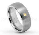 【送料無料】ジュエリー・アクセサリー シトリンリングブラシドームタングステンキャブレリングnovembre naissance 007ct citrine bague, brosse dome tungsten carbure bague 069