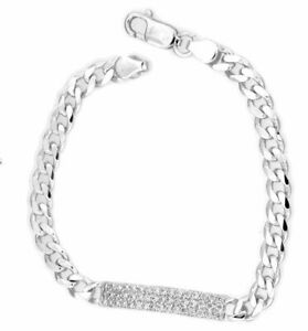 ジュエリー・アクセサリー ジルコンブレスレットスターリングシルバーbracelet pour femmes 925 sterling argent avec zircon 19 cm 426051