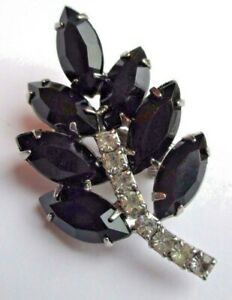 【送料無料】ジュエリー・アクセサリー シルバーカラーヴィンテージリーフオープンカボションブラッククリスタルbroche couleur argent bijou vintage feuille ajoure cabochon noir cristaux 177
