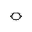 yzWG[EANZT[ VouXbg^{[NX^m[bracelet shamballa avec billes metalliques et crystal noir