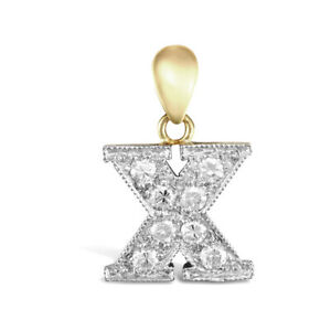 ̵ۥ奨꡼꡼ 奨륳ɥ󥴡ɥѥ˥륢ǥƥƥ㡼쥿ڥjewelco london 9ct 2colour or pave identite initiale charme pendentif lettre x