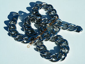 ̵ۥ奨꡼꡼ 󥳥ꥢ륰ɥƥСchaine collier 60 cm acier inoxydable maille gourmette extra large 16 mm argente