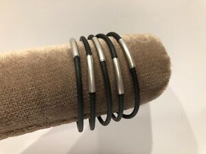 ジュエリー・アクセサリー ブレスレットブレスレットゴムアルミニウムチューブneuf 5x bracelets bracelet sedistri caoutchouc tubes aluminium