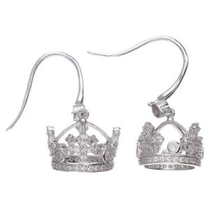 【送料無料】ジュエリー・アクセサリー ペンダントリングジルコンboucles pendentifs amen avec couronne argent 925 zircons blancs