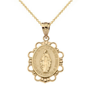 【送料無料】ジュエリー・アクセサリー ゴールドイエローレジスタンスグレースコリアーメダル14k or jaune resistant miraculous medal de nos dame de graces sm collier