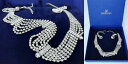 【送料無料】ジュエリー・アクセサリー スワロフスキーシックネックレスラインストーンイヤリングswarovski chic parure collier boucles doreilles en strass