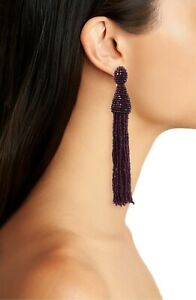 【送料無料】ジュエリー・アクセサリー ロングパールレンタグランドイヤリングダークバイオレットプラ..