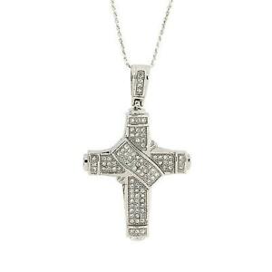 ̵ۥ奨꡼꡼ С󥰥󥯥ѥڥtoc 925 argent sterling 17gr deguisement croix pave pendentif sur 508cm chaine