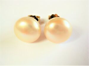 ̵ۥ奨꡼꡼ ɥ󥰥ѡboucles doreilles or 585 avec perle , 4,6 g