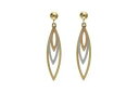 【送料無料】ジュエリー・アクセサリー ゴールドカラーリーフドロップイヤリング9ct gold 9ct 3 colour leaf drop earrings