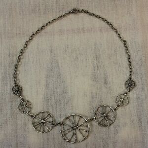 ジュエリー・アクセサリー トゥールホアネックレスロールソリッドシルバーブルターニュケルトtoulhoat collier rouelles argent massif silver bretagne celtique