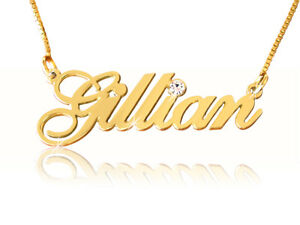 【送料無料】ジュエリー・アクセサリー ゴールドネームネックレスパーソナライズメイドリアルゴールド