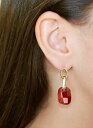 【送料無料】ジュエリー・アクセサリー イエローレッドゴールドスワロフスキータッチイヤリングjaune rouge or swarovski elements pendentif touch boucles doreilles